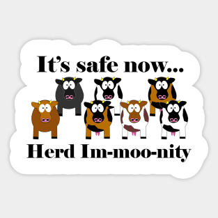 Herd Im-Moo-Nity Sticker